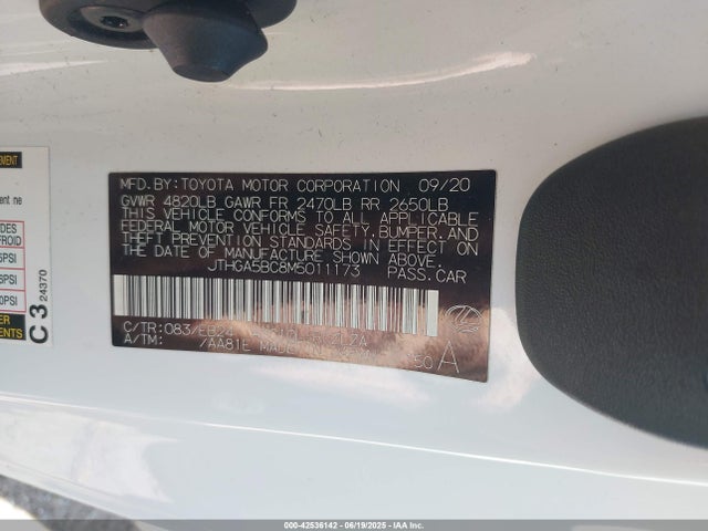 Lexus 8ar-fts 2021 JTHGA5BC8M5011173 Image 9