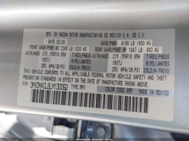 2020 MAZDA CX-30 3MVDMACL8LM130092 Photo 8