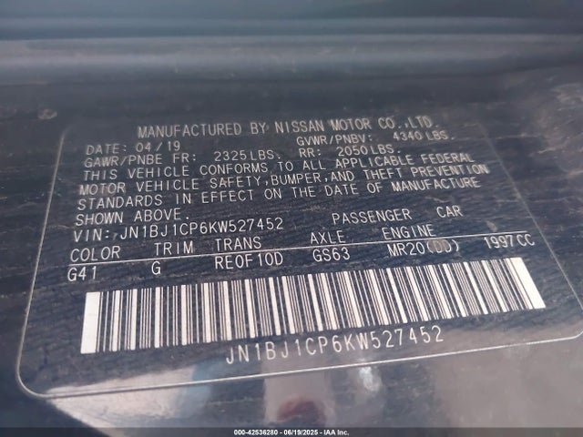 Nissan 2019 2019 JN1BJ1CP6KW527452 Image 9