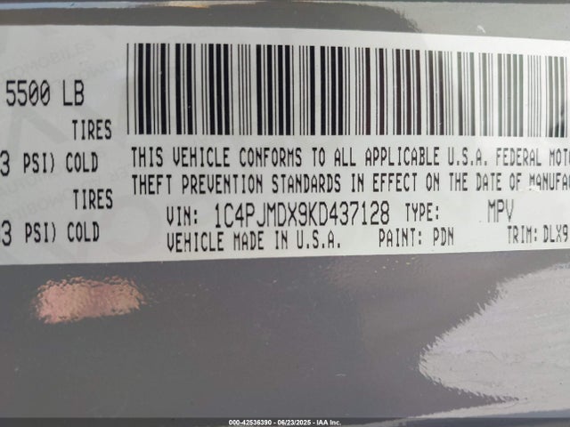 1C4PJMDX9KD437128 Jeep 2019