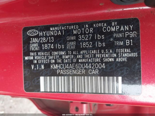 2013 HYUNDAI ACCENT KMHCU4AE6DU442004 Photo 8