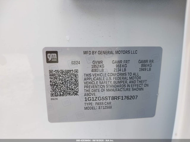 1G1ZG5ST8RF176207 Chevrolet lfv
