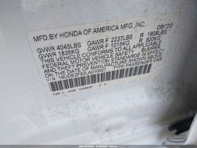 2020 ACURA ILX 19UDE2F82LA010007 Photo 8