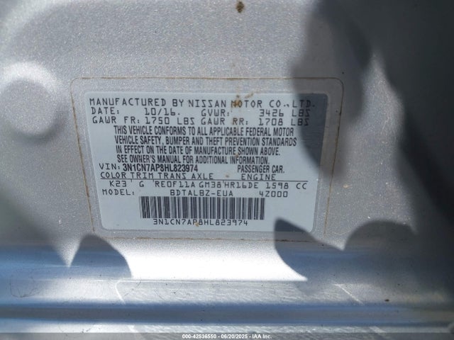 Nissan 2017 2017 3N1CN7AP8HL823974 Image 9