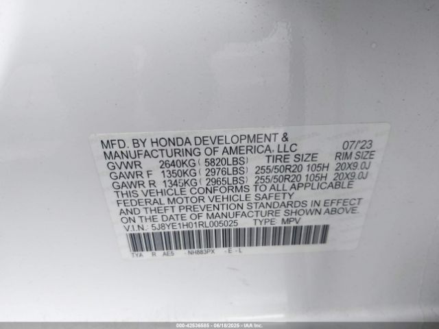 2024 ACURA MDX 5J8YE1H01RL005025 Photo 8