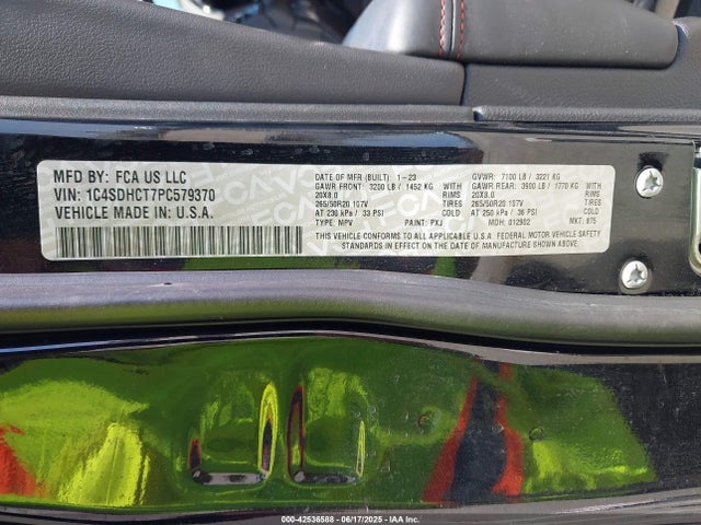 1C4SDHCT7PC579370 Dodge Durango