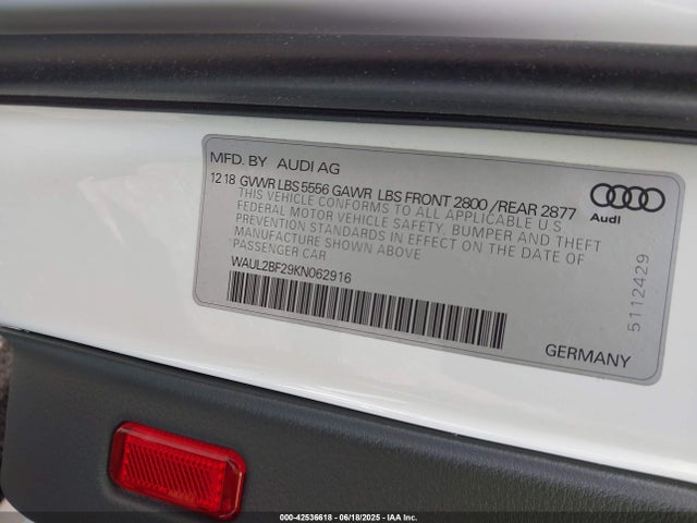 2019 AUDI A6 WAUL2BF29KN062916 Photo 8