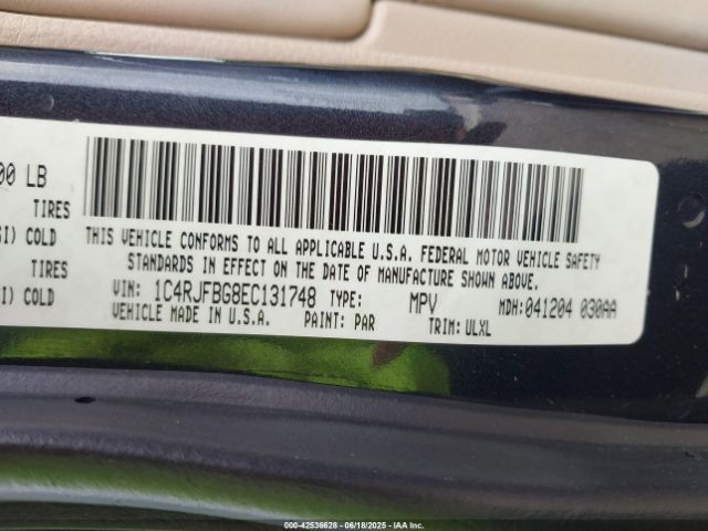 2014 JEEP GRAND CHEROKEE 1C4RJFBG8EC131748 Photo 8