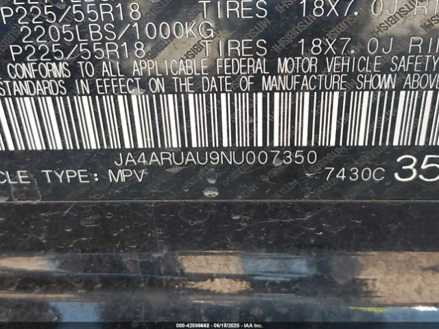 2022 MITSUBISHI OUTLANDER SPORT JA4ARUAU9NU007350 Photo 8