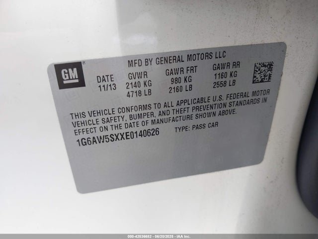2014 CADILLAC CTS 1G6AW5SXXE0140626 Photo 8