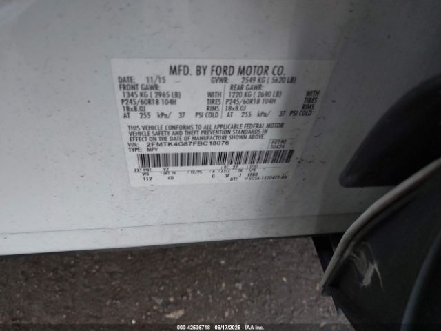 2015 FORD EDGE 2FMTK4G87FBC18076 Photo 8