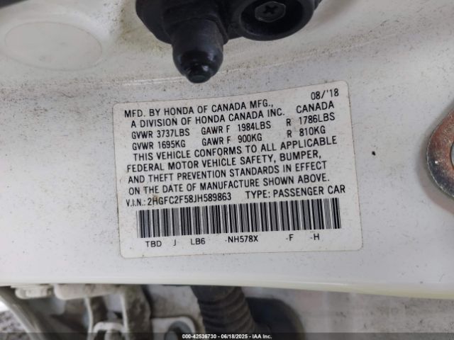 2018 HONDA CIVIC 2HGFC2F58JH589863 Photo 8