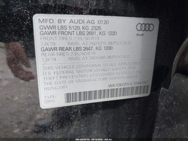 2020 AUDI Q3 WA1DECF31L1064787 Photo 8