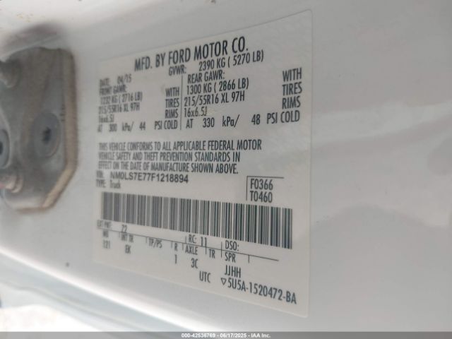 NM0LS7E77F1218894 Ford Transit Connect Xl