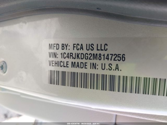 2021 JEEP GRAND CHEROKEE L 1C4RJKDG2M8147256 Photo 8
