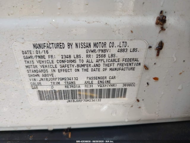 JN1BJ0RP7GM234132 Infiniti QX50