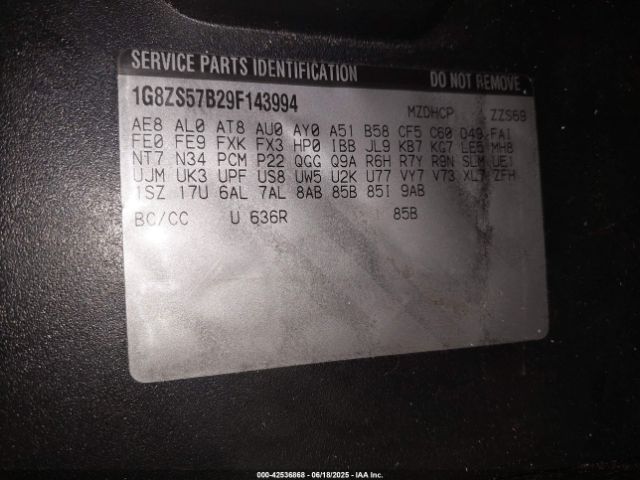 2009 SATURN AURA 1G8ZS57B29F143994 Photo 8