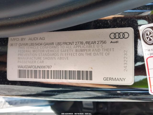 2018 AUDI A6 WAUG3AFC8JN006787 Photo 8