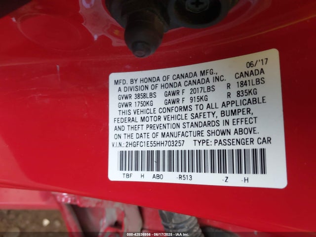 2HGFC1E55HH703257 Honda l15b7