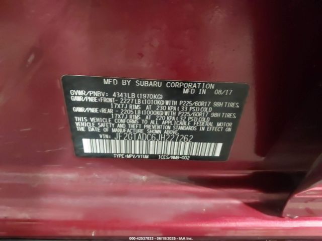 2018 SUBARU CROSSTREK JF2GTADC6JH227262 Photo 8