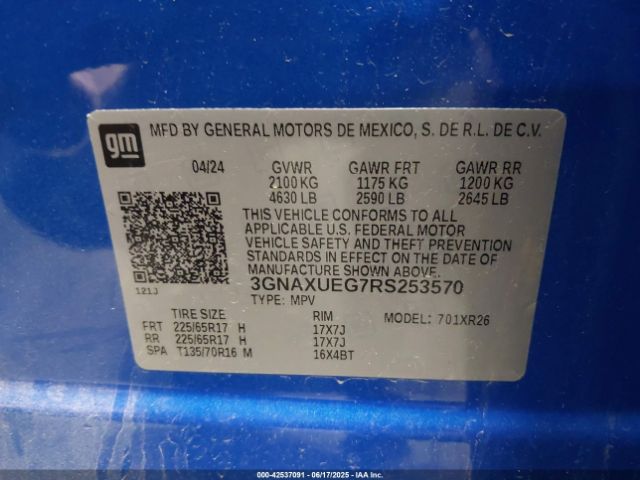 2024 CHEVROLET EQUINOX 3GNAXUEG7RS253570 Photo 8