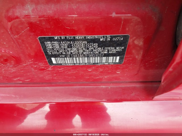 Subaru dib turbo 2015 JF1VA1A67F9803037 Image 9