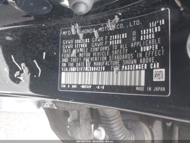 2019 HONDA CIVIC JHMFC1F78KX004270 Photo 8