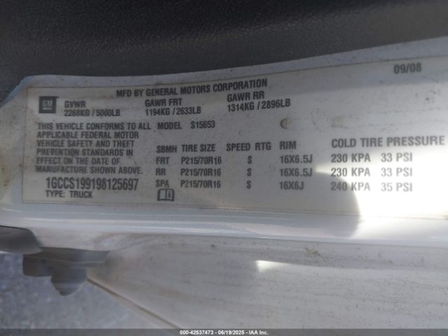 2009 CHEVROLET COLORADO 1GCCS199198125697 Photo 8