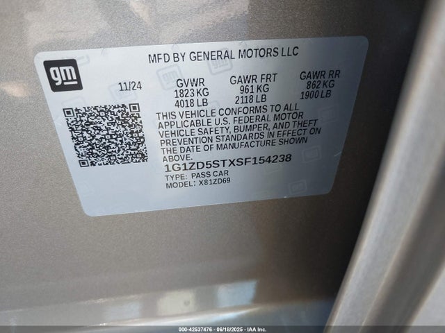 1G1ZD5STXSF154238 Chevrolet lfv