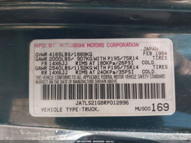 1994 MITSUBISHI MIGHTY MAX JA7LS21G8RP012896 Photo 8