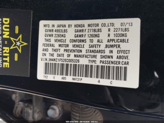 2014 ACURA RLX JH4KC1F52EC005326 Photo 8