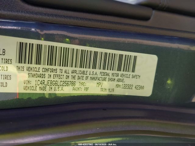 2020 JEEP GRAND CHEROKEE 1C4RJEBG6LC256786 Photo 8