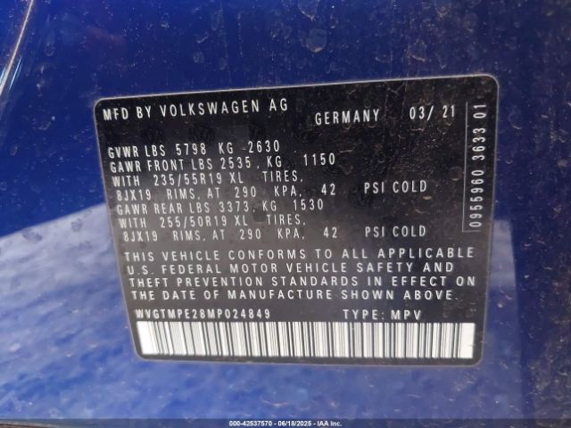2021 VOLKSWAGEN ID.4 WVGTMPE28MP024849 Photo 8