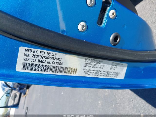 2023 DODGE CHALLENGER 2C3CDZFJ6PH629407 Photo 8