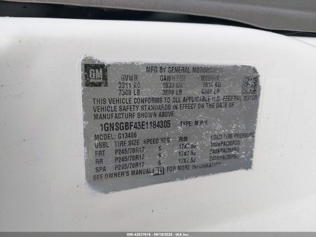 Chevrolet lmf - flex fuel (gas/alc), high output, iron 2014 1GNSGBF43E1184305 Image 9