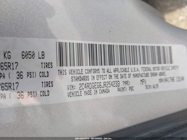 2018 DODGE GRAND CARAVAN 2C4RDGEG6JR254233 Photo 8