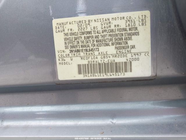 2009 NISSAN SENTRA 3N1AB61E19L645173 Photo 8