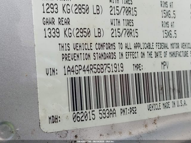 2006 CHRYSLER TOWN & COUNTRY 1A4GP44R56B751919 Photo 8