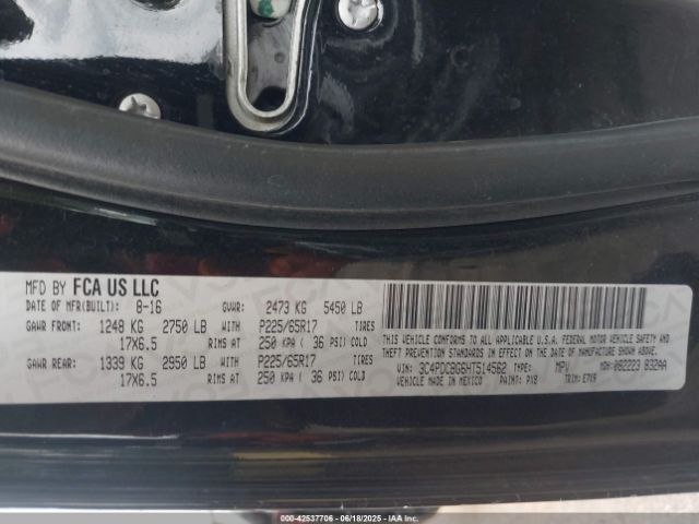 2017 DODGE JOURNEY 3C4PDCBG6HT514562 Photo 8