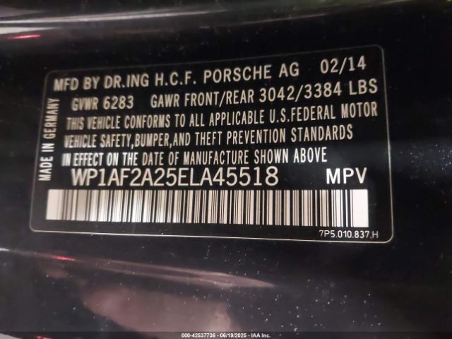 2014 PORSCHE CAYENNE WP1AF2A25ELA45518 Photo 8