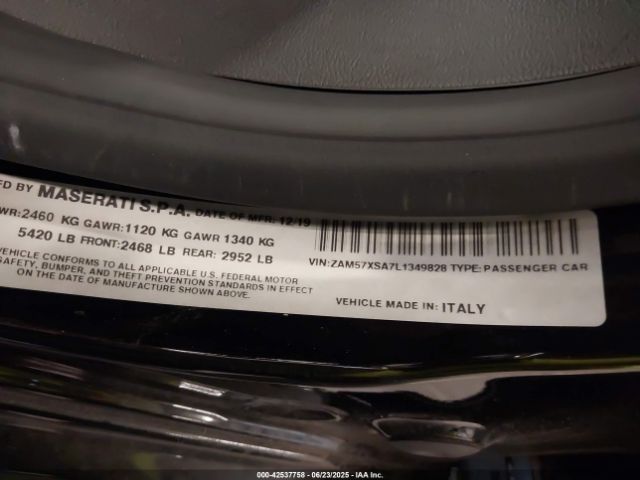 2020 MASERATI GHIBLI ZAM57XSA7L1349828 Photo 8