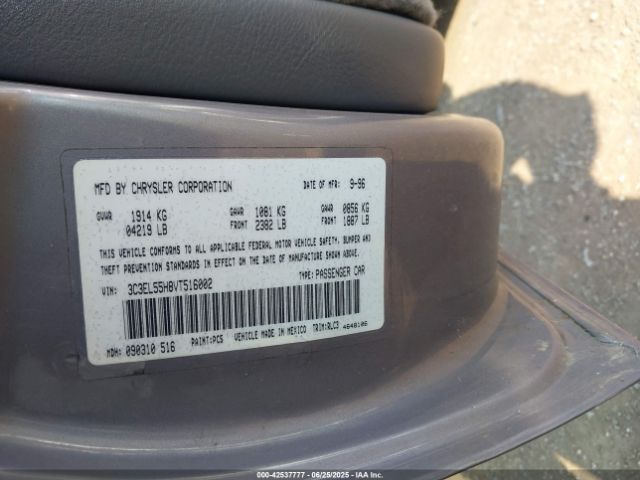 1997 CHRYSLER SEBRING 3C3EL55H8VT516002 Photo 8
