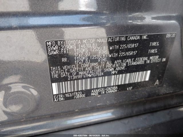2021 TOYOTA RAV4 2T3H1RFV7MW107684 Photo 8