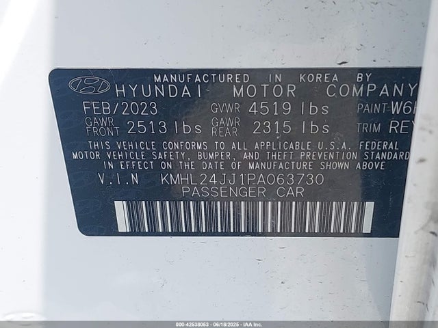 KMHL24JJ1PA063730 Hyundai gdi nu pe