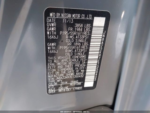 JN8AZ2KR7ET350432 Nissan 2014