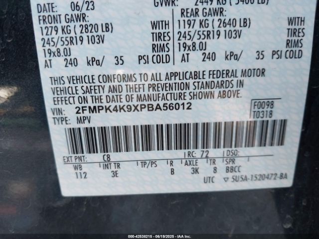 2023 FORD EDGE 2FMPK4K9XPBA56012 Photo 8
