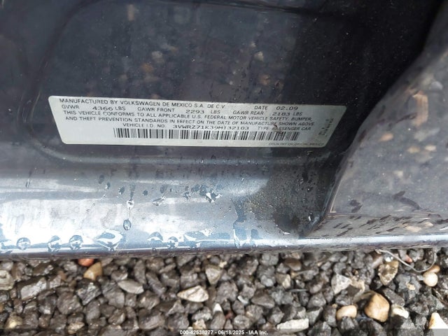 Продажа на аукционе авто 2009 Volkswagen Jetta Se, vin: 3VWRZ71K39M132103, номер лота: 42538277