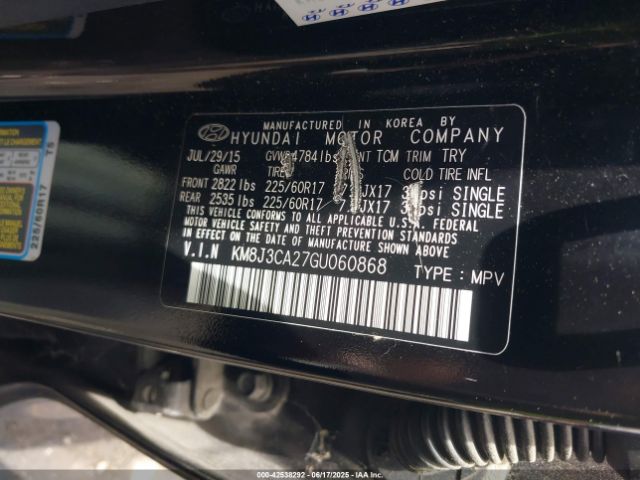 KM8J3CA27GU060868 Hyundai Tucson