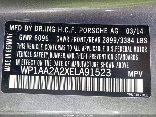 2014 PORSCHE CAYENNE WP1AA2A2XELA91523 Photo 8