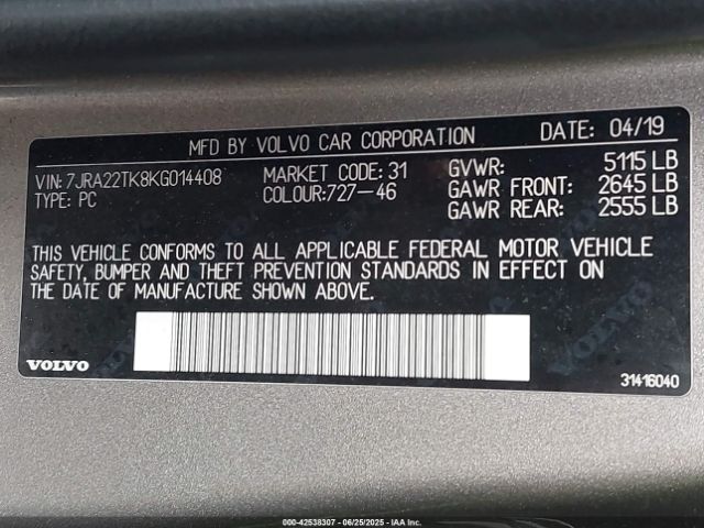 7JRA22TK8KG014408 Volvo b4204ts (hp)